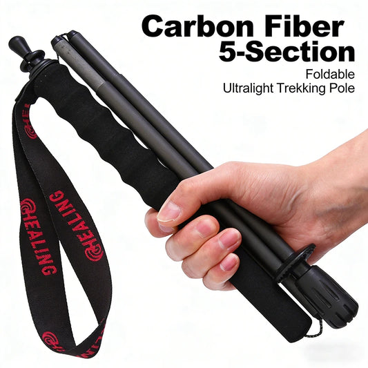 Local+ 2PCs Trekking Poles, Carbon Fiber 115g Ultra-Light Hiking Poles