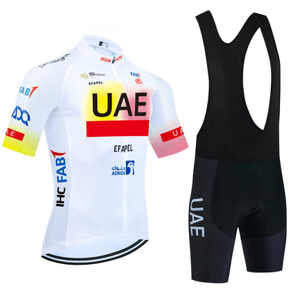 New Black UAE Cycling Maillot Jersey and Shorts for Men and Women