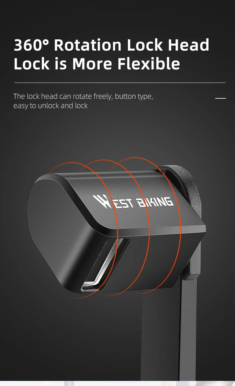 WEST BIKING Anti-Theft Bicycle Folding Lock