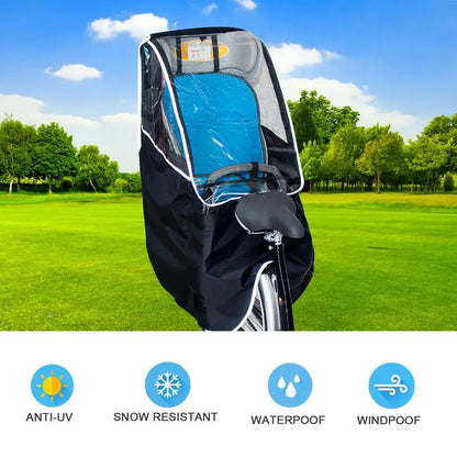 Bicycle Child Seat With Rain Cover, Waterproof and Windproof