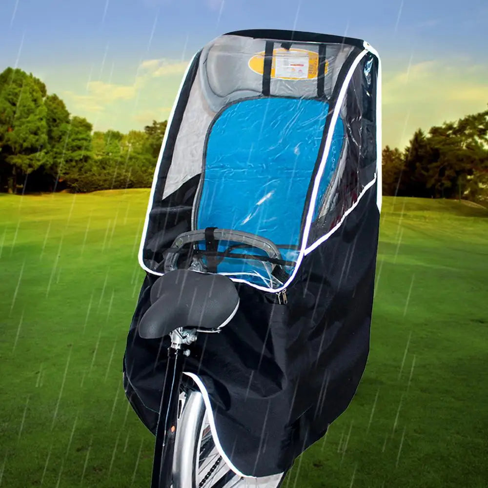 Bicycle Child Seat With Rain Cover, Waterproof and Windproof