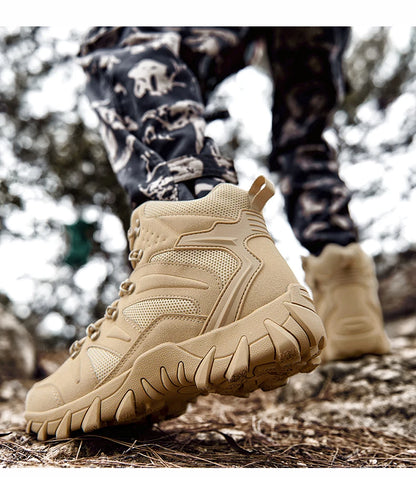 Men's casual tactical boots, lightweight, side zipper