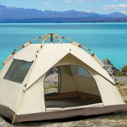 Outdoor shelter, Sunshade Self-driving Travel Camping Tent, Reactive outdoor Camping tent with Two doors and two windows