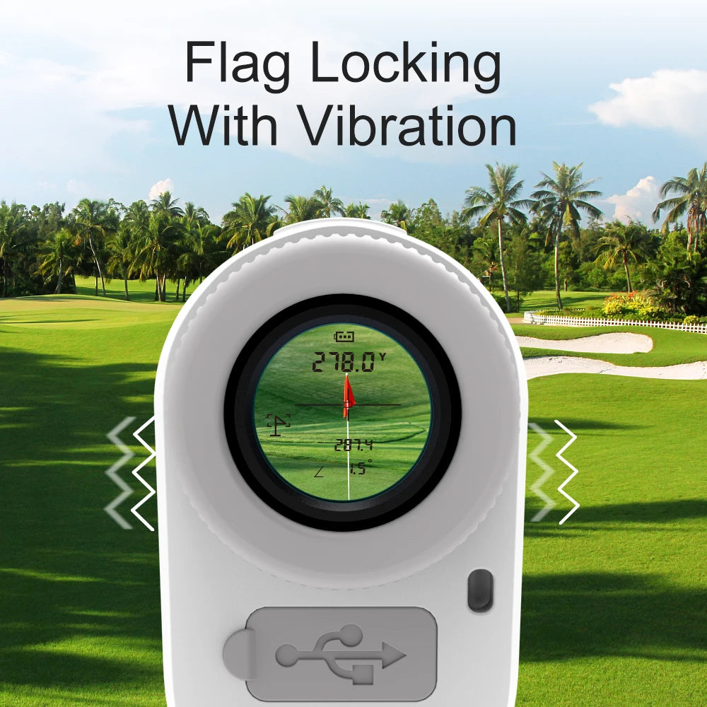 1000 Yards Mini Golf Rangefinder, Angle Switch, Flag Lock Vibration, High-Precision Slope Measurement, magnetic for Women