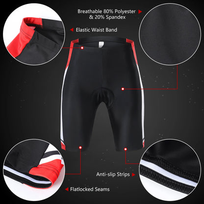 Men Breathable Quick Dry Comfortable Short Sleeve Jersey + Padded Cycle Shorts