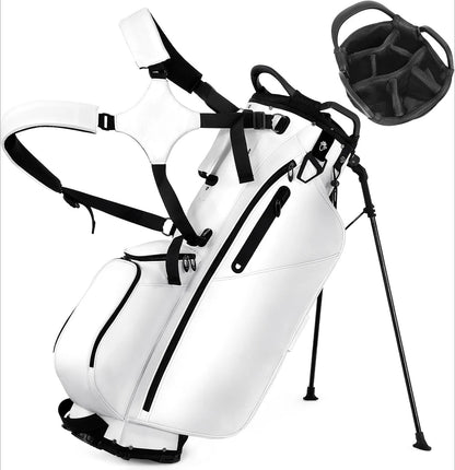 Golf Stand Bag, Lightweight Golf Bags with 7 Way Full-Length Dividers, Weather-Resistant, Cooler Pockets