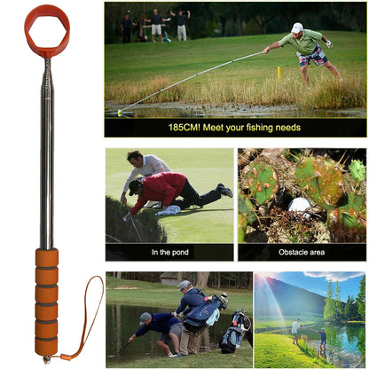 8.86 FT Telescopic Golf Ball Retriever With Non-Slip HandleClaw