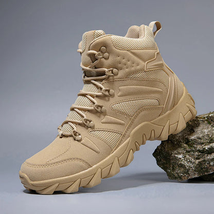 Men's casual tactical boots, lightweight, side zipper