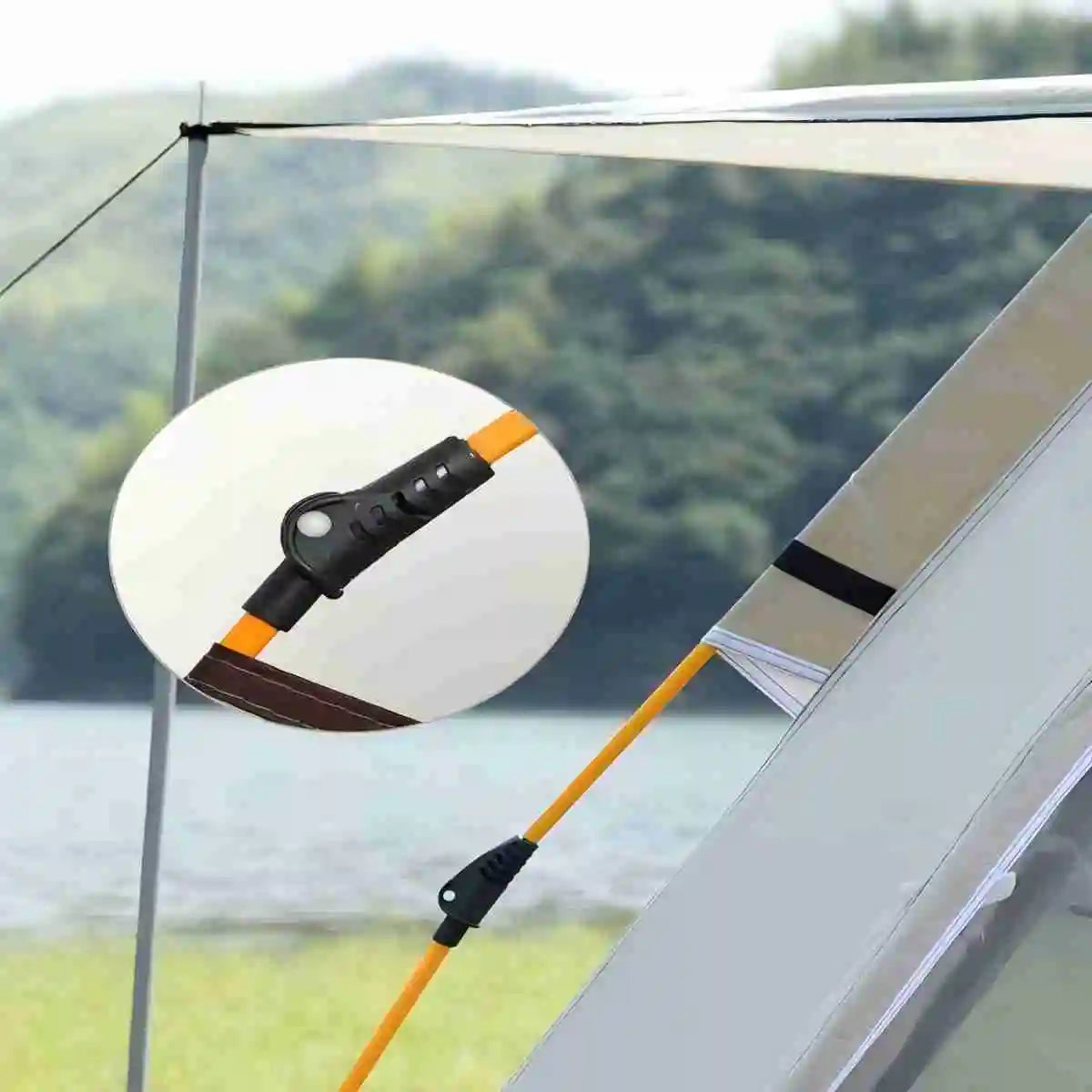 Outdoor shelter, Sunshade Self-driving Travel Camping Tent, Reactive outdoor Camping tent with Two doors and two windows