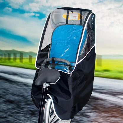Bicycle Child Seat With Rain Cover, Waterproof and Windproof