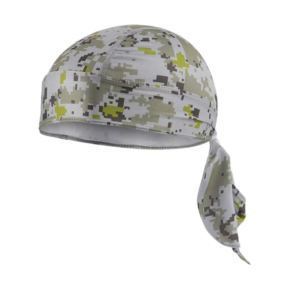 Quick Dry Camo Cycling Cap Head Scarf, Summer Men Running and Riding Bandana Headscarf