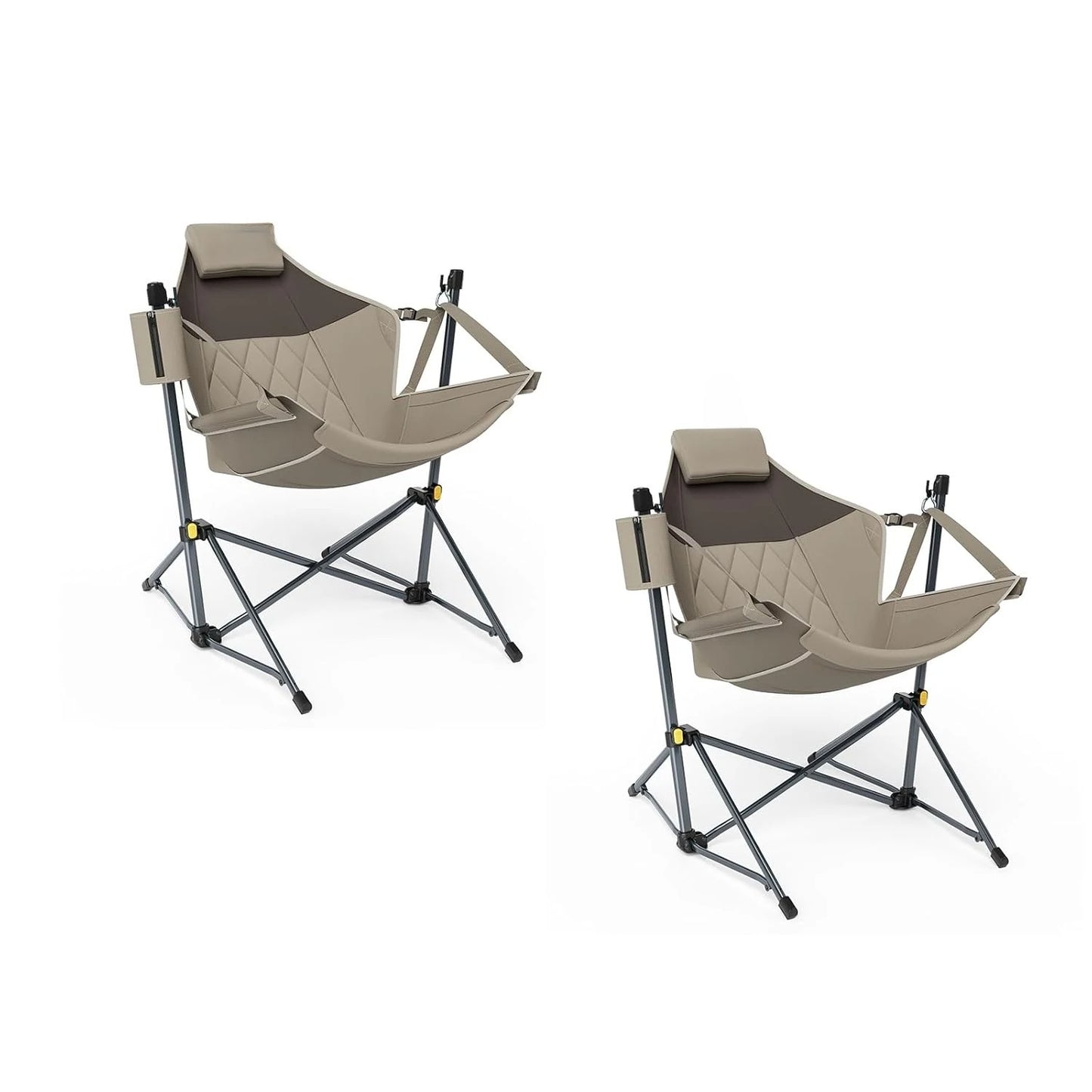 Hammock Camping Chair with Adjustable Backrest, Heavy Duty Folding Hammock Chair Supports 300 lbs.