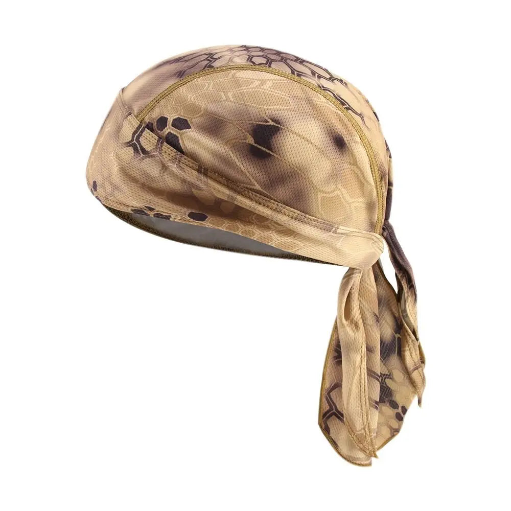 Quick Dry Camo Cycling Cap Head Scarf, Summer Men Running and Riding Bandana Headscarf