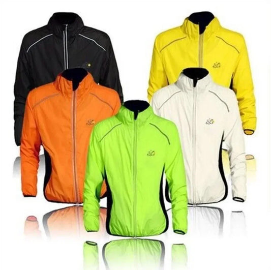 Reflective Men's Rain Jacket, Waterproof Windbreaker for Running, Cycling, Golf, Bicycle Wear
