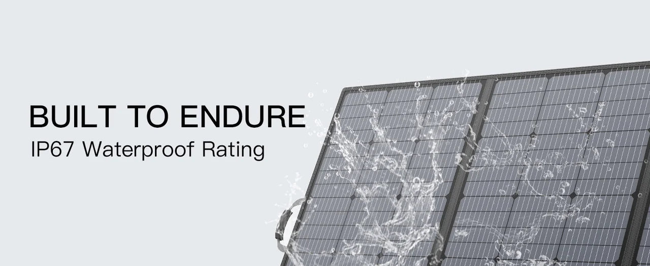 MHPOWOS 220/400W Lightweight Portable Solar Panel, Foldable Solar Panel with Kickstands for RV, Camping, Off Grid System
