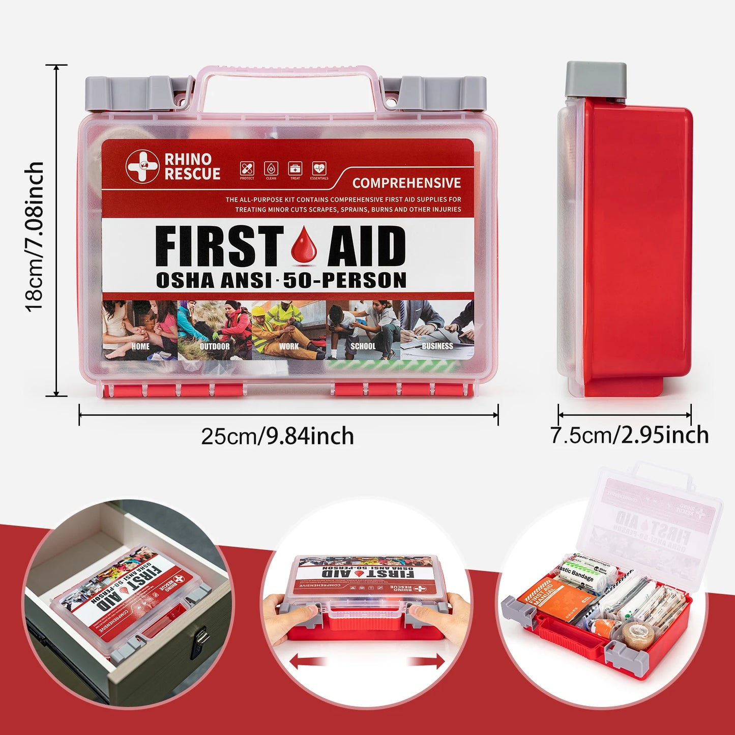 Rhino Rescue full-featured first aid kit