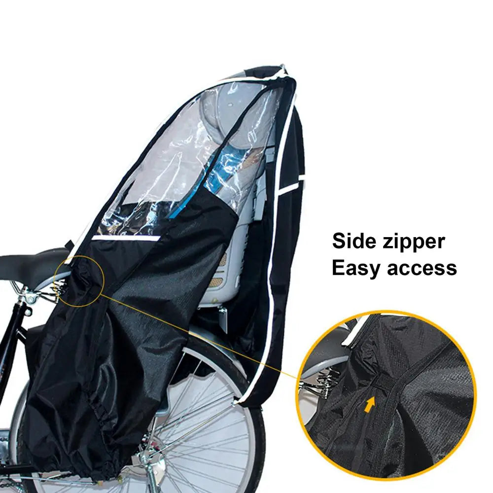 Bicycle Child Seat With Rain Cover, Waterproof and Windproof