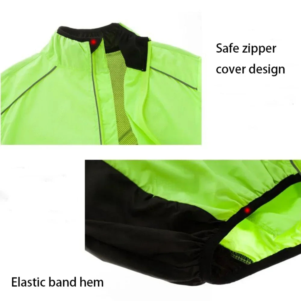 Reflective Men's Rain Jacket, Waterproof Windbreaker for Running, Cycling, Golf, Bicycle Wear