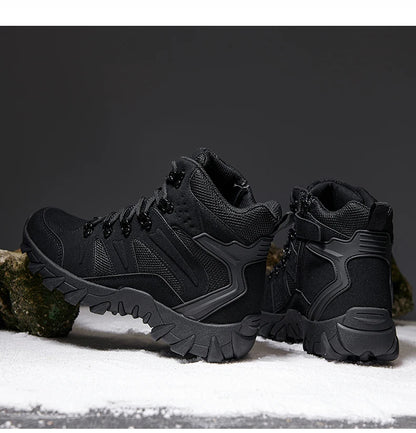 Men's casual tactical boots, lightweight, side zipper