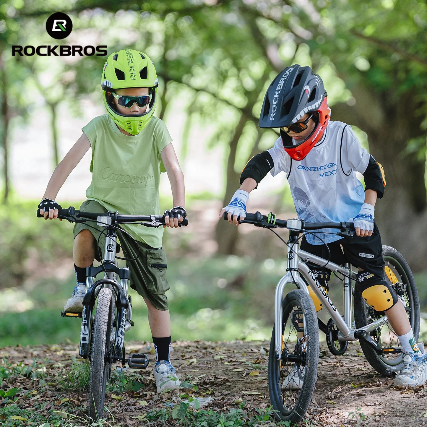 ROCKBROS Child Cycling Helmet, Impact Resistant Detachable Full Face Helmet