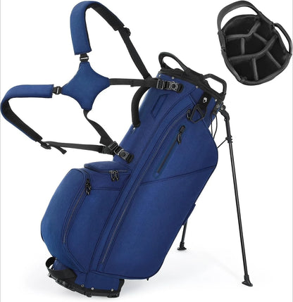 Golf Stand Bag, Lightweight Golf Bags with 7 Way Full-Length Dividers, Weather-Resistant, Cooler Pockets