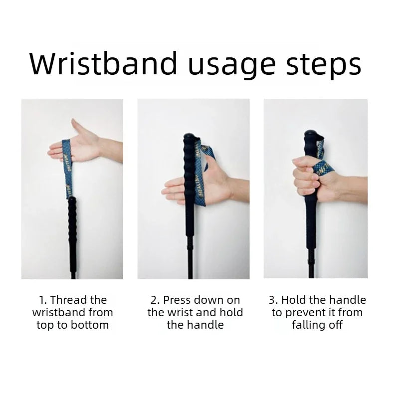 Local+ 2PCs Trekking Poles, Carbon Fiber 115g Ultra-Light Hiking Poles