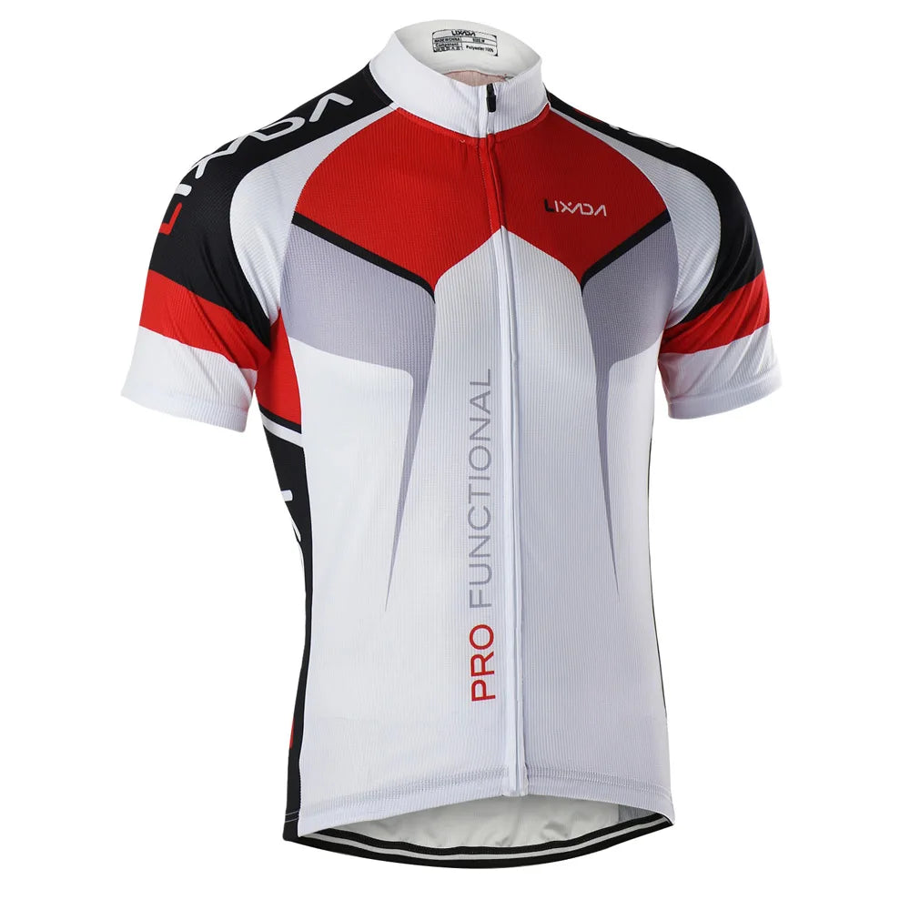 Men Breathable Quick Dry Comfortable Short Sleeve Jersey + Padded Cycle Shorts
