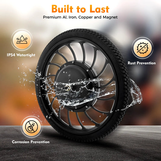 1000W 48V Electric Bicycle Motor Wheel Powerful Function Speed And Passion Anti-slip