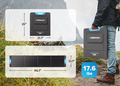 Renogy 200W Portable Solar Panel, IP65 Waterproof Foldable Solar Panel, Solar Charger for Power Station, RV Camping