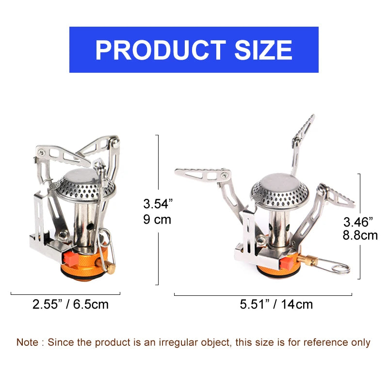 Widesea Camping Cookware Set, Outdoor Tableware, Burner Stove, Folding Knife and Fork