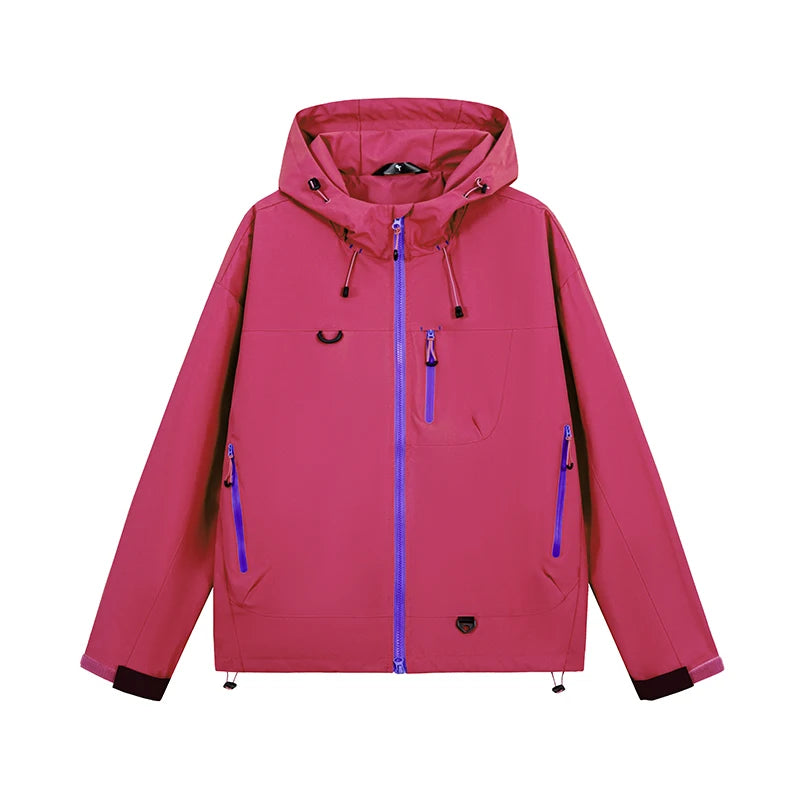 Unisex Hiking Jacket, Waterproof Autumn Windbreaker