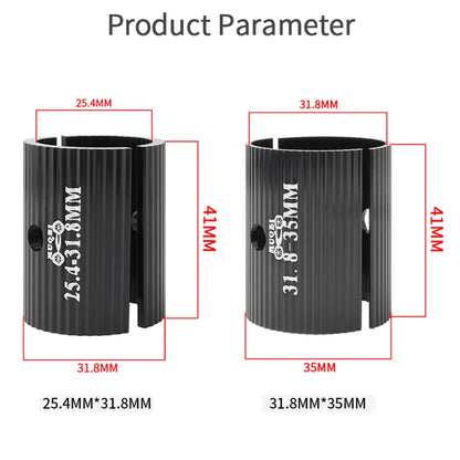 Bicycle Bike Handlebar Bar Shim Adapter. Spacer Stem Reducer 25.4 to 31.8mm 31.8mm to 35mm MTB Road Bicycle Handle Bar Reducer