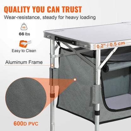 SucceBuy Camping Kitchen Table Quick set-up