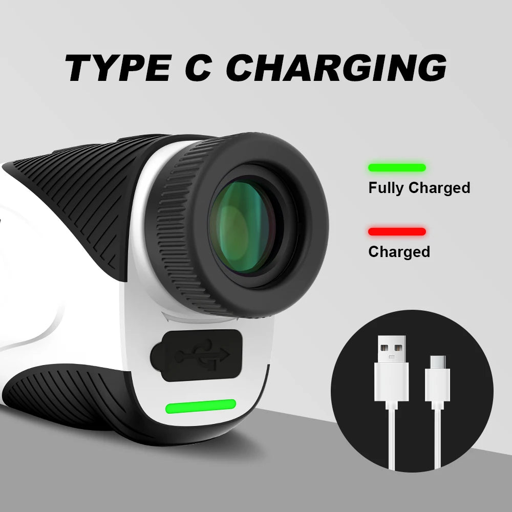 REVASRI Golf Rangefinder with Angle Switch, 1300 Yards, Flag Lock Vibration, Rechargeable with Magnetic Design
