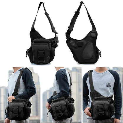 Outdoor Men Tactical Shoulder Bag, Fishing EDC Sling Bag