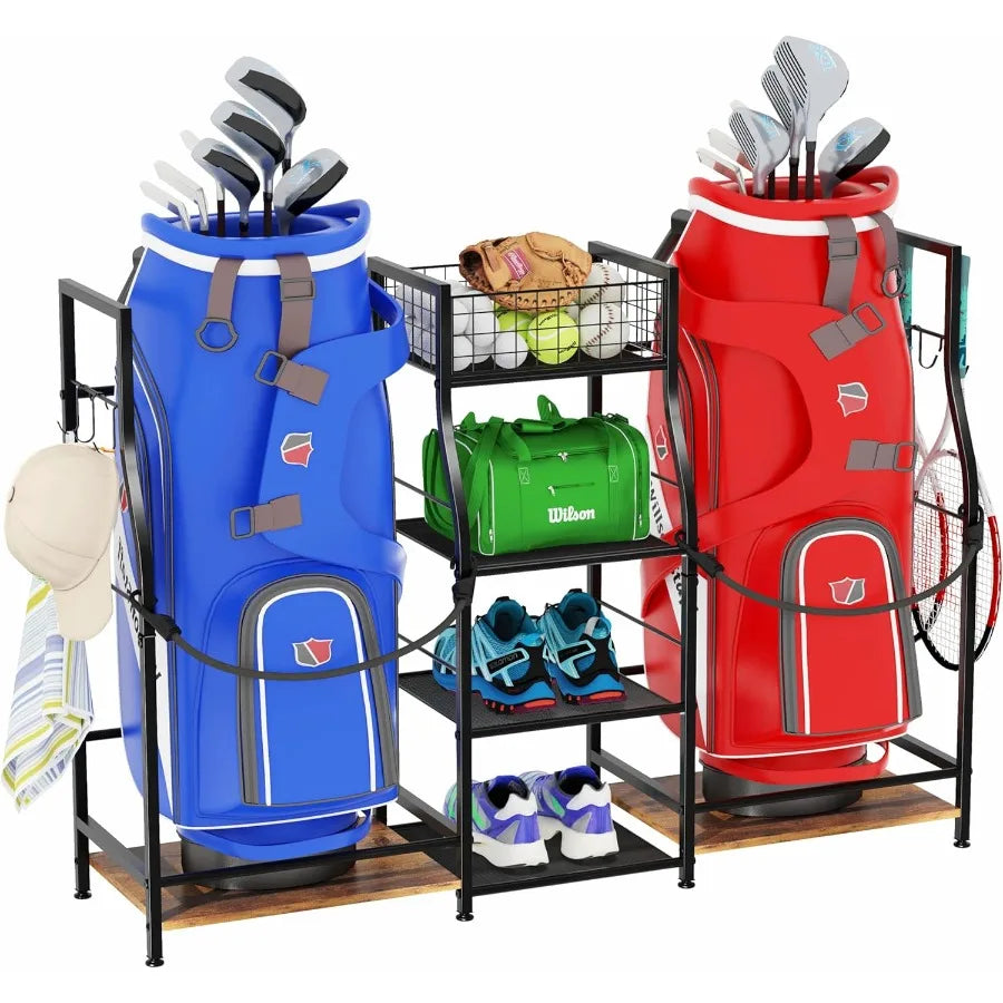 Golf Bag Storage Organizer for Garage