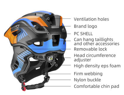 ROCKBROS Child Cycling Helmet, Impact Resistant Detachable Full Face Helmet