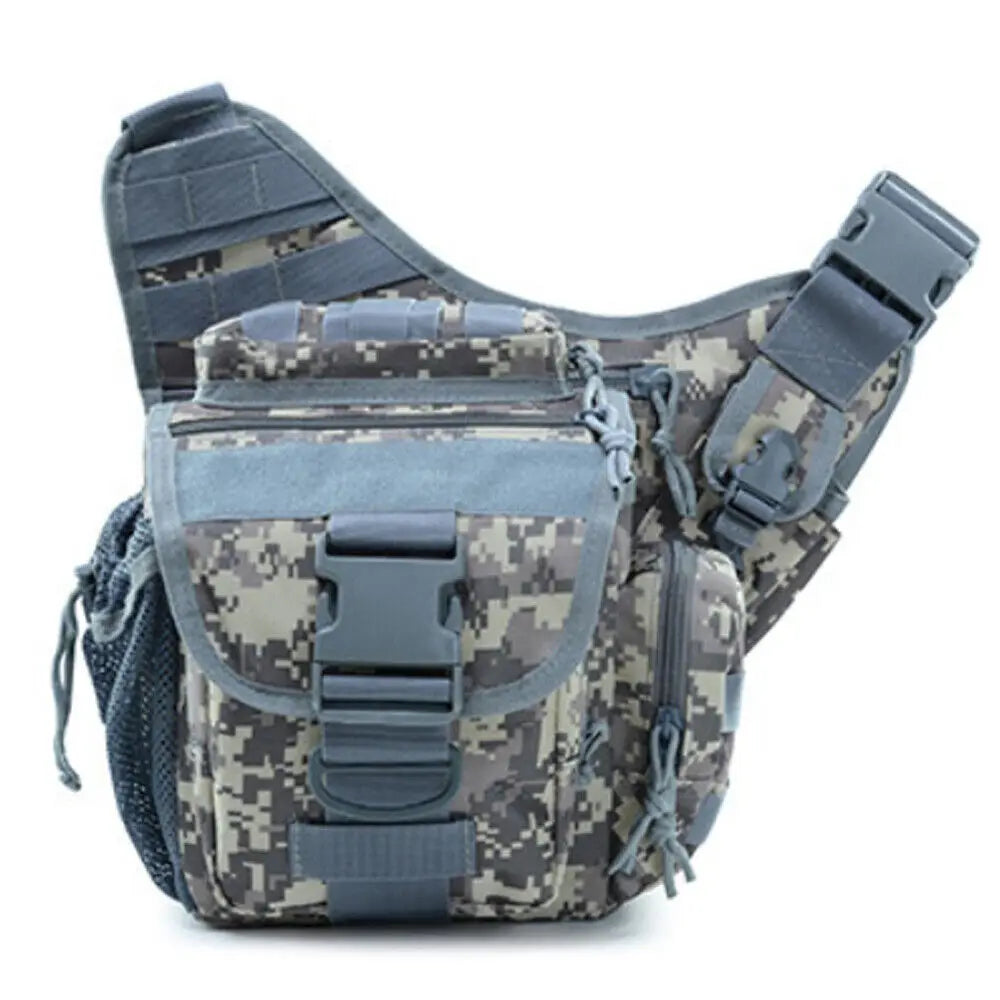 Outdoor Men Tactical Shoulder Bag, Fishing EDC Sling Bag