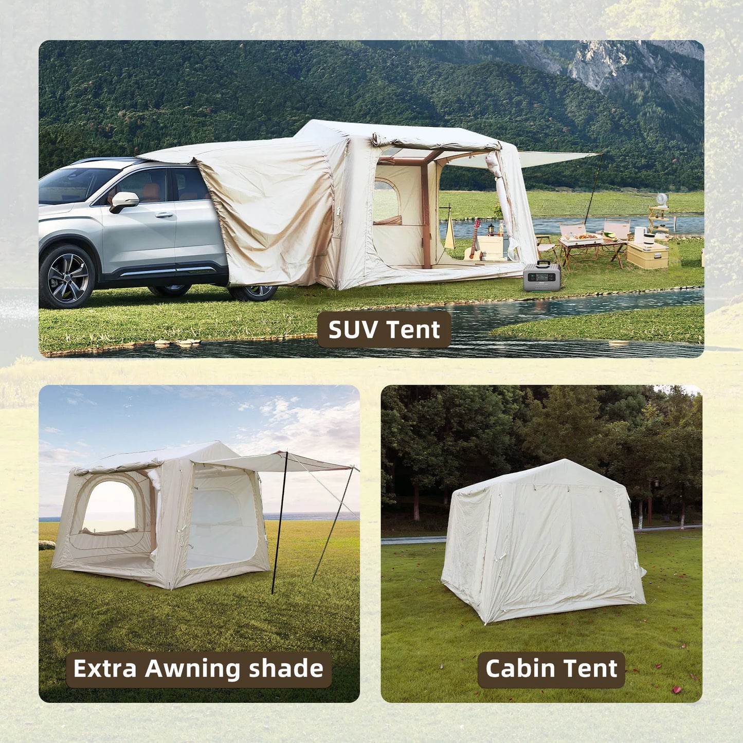 Inflatable Tents for Camping SUV tent, Easy Setup Inflatable, Waterproof  Adult 4/6/8 Person