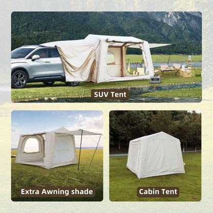 Inflatable Tents for Camping SUV tent, Easy Setup Inflatable, Waterproof  Adult 4/6/8 Person