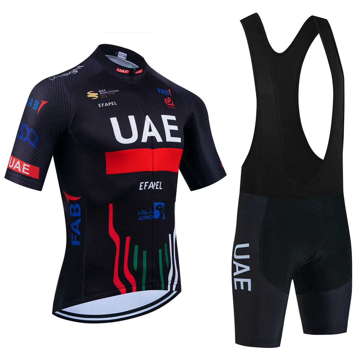 New Black UAE Cycling Maillot Jersey and Shorts for Men and Women
