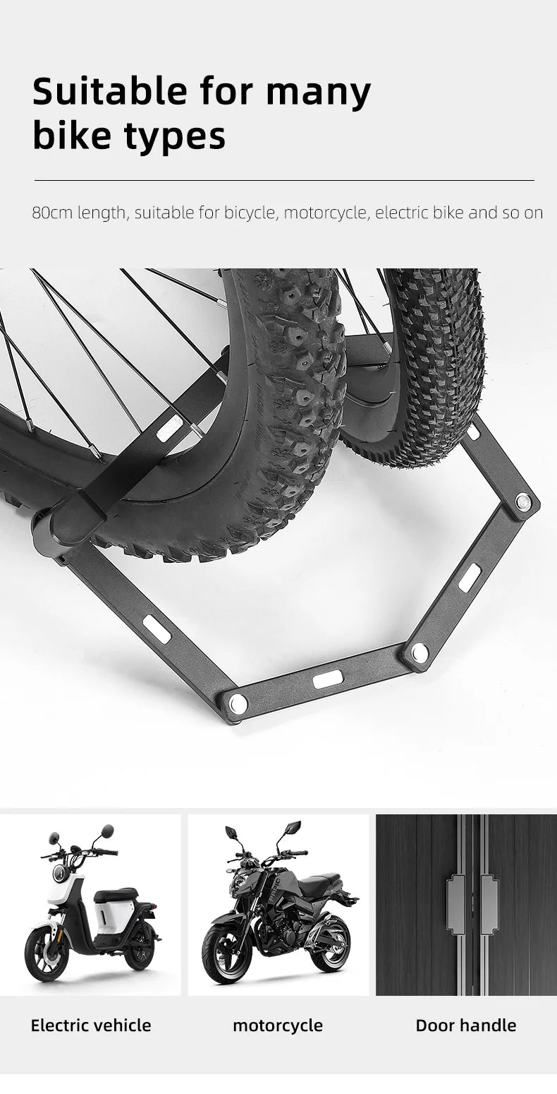 WEST BIKING Anti-Theft Bicycle Folding Lock