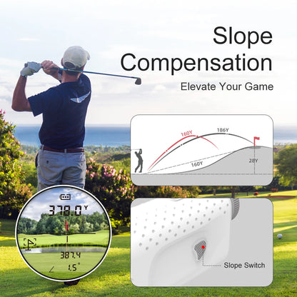 1000 Yards Mini Golf Rangefinder, Angle Switch, Flag Lock Vibration, High-Precision Slope Measurement, magnetic for Women