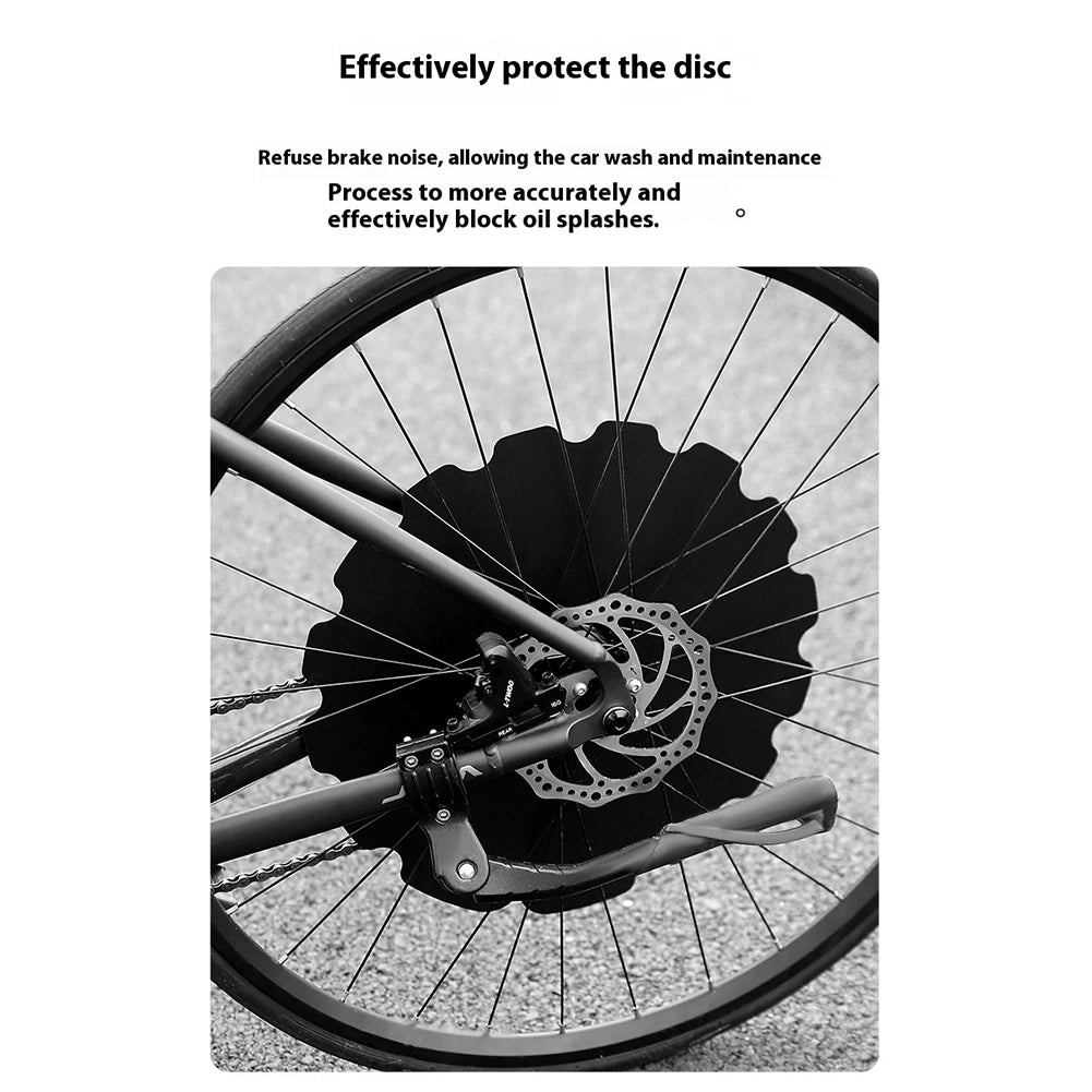 Bicycle Disc Brake Cover, Universal Bicycle Washing Disc, Reusable Bicycle Brake Anti Grime Cover for MTB Road Bike
