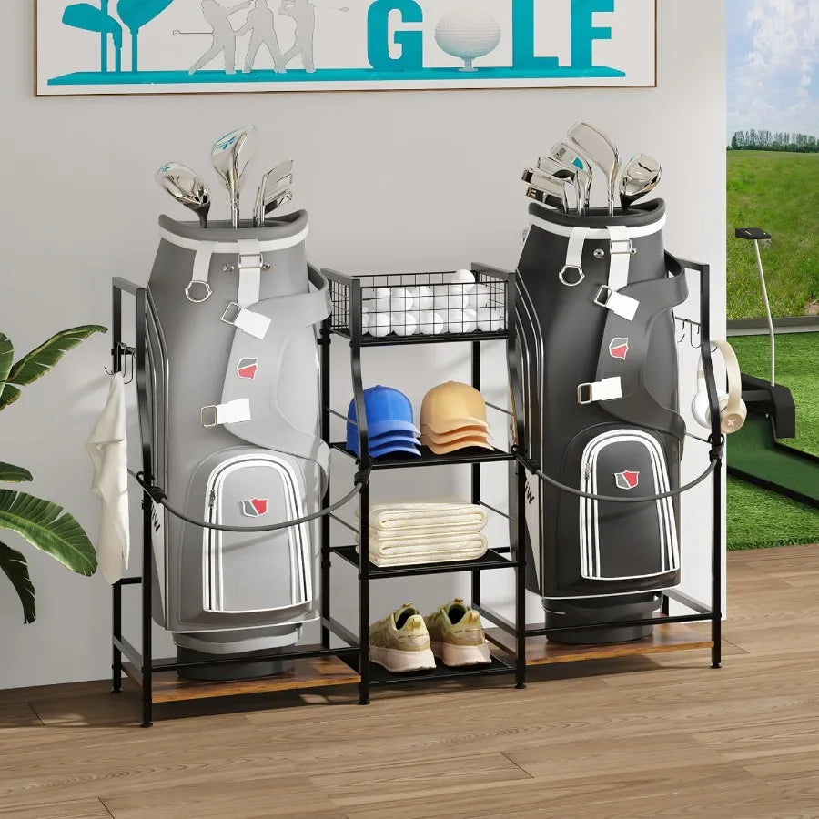 Golf Bag Storage Organizer for Garage