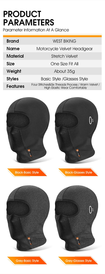 WEST BIKING Winter Cycling Caps, Motorcycle Helmet Liner, Windproof Sport Bike Headwear for Men and Women