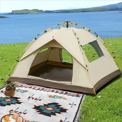 Outdoor shelter, Sunshade Self-driving Travel Camping Tent, Reactive outdoor Camping tent with Two doors and two windows