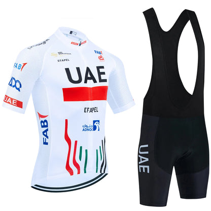 New Black UAE Cycling Maillot Jersey and Shorts for Men and Women
