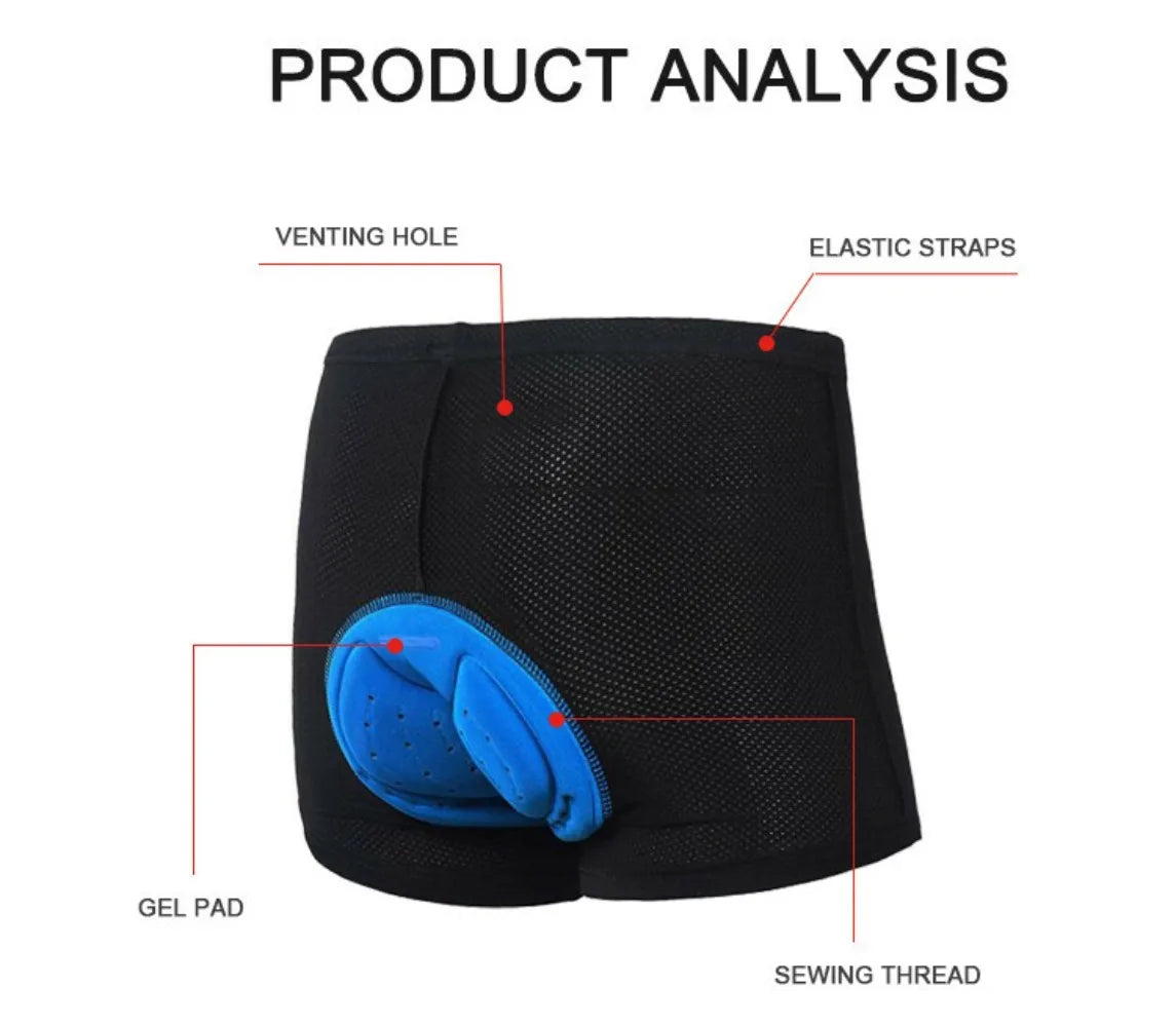 3D GEL Men’s/Women’s Padded Cycling Underwear Shorts