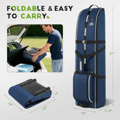 Golf Travel Bag for Airlines, 900D Heavy Duty Oxford Golf Travel Case with Wheels.
